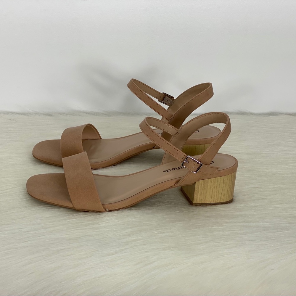 Women’s block open toe ankle strap heeled sandals